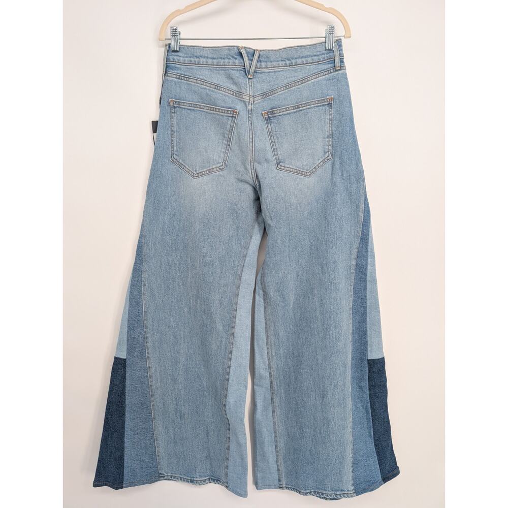 NWT Veronica Beard Vicki Patchwork Wide-Leg Jean Sz 28 Wanderer Undone #9M511 - Picture 6 of 12